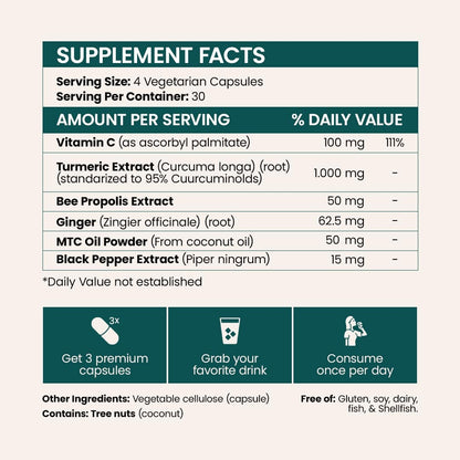Turmeric Curcumin Capsules (1,000mg)